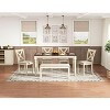 AMERLIFE Farmhouse 6-Piece Dining Table Set, Solid Wood Table, 4 Upholstered Chairs and Bench - 4 of 4