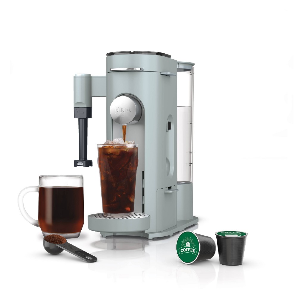 Ninja Pods Grounds Specialty Single Serve Coffee Maker with Integrated Milk Frother Light Blue PB051SG Drip Iced Coffee Machine Connecticut Post Mall