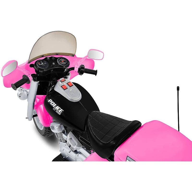 Kid Motorz 12V Police Motorcycle Powered Ride-On - Pink, 4 of 6