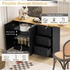 Okak Wooden Buffet Sideboard Storage Cabinet with Extendable Table,Multifunctional Pantry Cabinets for Dining Room,Kitchen - 3 of 4