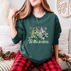 Tis The Season Painted Trees - Women's Garment Dyed Long Sleeve Graphic T-Shirt - 3 of 4