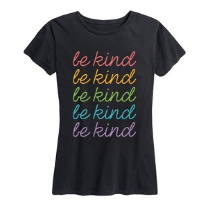 Women's - Instant Message - Be Kind Stacked- Women's Short Sleeve Graphic T-shirt Short Sleeve Graphic T-Shirt - 1 of 4