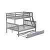 Whisen Twin Over Full Bunk Bed with Trundle & Convertible Ladder - 4 of 4