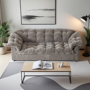 99.2" Chenille Cloud 3-Seater Sofa with Deep Seat - 1 of 4