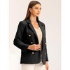 Allegra K Women's Work Office Notched Lapel Long Sleeve Double Breasted Blazer - image 3 of 4