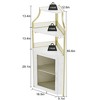 Corner Bar Cabinet, Modern Wine Cabinet with Storage Shelves & Mesh Door, Home Bar Liquor Storage Cabinet with Glass Rack for Dining Room - 2 of 4