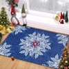 Christmas Washable Snowflake Vintage Runners for Hallways,Soft Non Slip Christmas Low Pile - 3 of 4