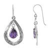 Silpada 'Splash of Magic' Sterling Silver Purple Cubic Zirconia Drop Earrings - 2 of 4