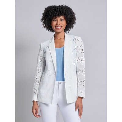 Jones New York One Button Notch Collar Blazer