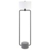 Hudson & Canal 63" Floor Lamp: Blackened Bronze, Concrete Base, Polyester Drum Shade - 2 of 4