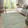 Washable Modern Plaid Rug – Foldable Thin Non-Slip Non-Shedding Easy-Care Carpet for Living Room Bedroom Kitchen Dining Room. - 4 of 4