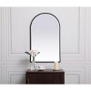 Elegant Lighting Metal Frame Arch Mirror 24x40 Inch in Black - 4 of 4