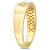 EVERLY JEWELRY | Yellow Plated Sterling Silver Diamond Accent Bow-Design Broad Band Ring - 2 of 4