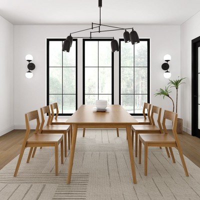 72'' Solid Wood Mid Century Modern Dining Table for 6