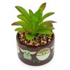 Silver Buffalo Star Wars: The Mandalorian Chibi Grogu Mini Planter with Artificial Succulent - 2 of 4