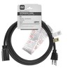 Monoprice 3-Prong Extension Cord - 6 Feet - Black | NEMA 5-15P to NEMA 5-15R, 16AWG, 13A - 2 of 4