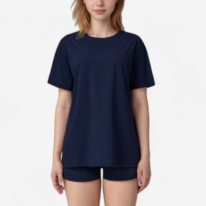 Anna-Kaci Active Women's Relaxed Fit Crew Neck T-Shirt with Short Sleeves and Soft Stretch Fabric for Everyday Comfort - 1 of 4