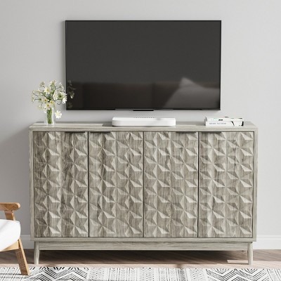 Modern Wooden Accent Buffet Cabinet with Adjustable Shelfs, Versatile Storage Sideboard for Living Room, Dining Room or Hallway-The Pop Home