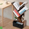 Tree Bookcase with Drawer - 4-Tier Solid Wood Display Organizer Free Standing Tree Bookcase for Bedroom & Living Room - 4 of 4