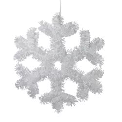 Northlight 13.5" Tinsel Snowflake Christmas Window Decoration