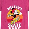 Girls' - Disney - Skater Mickey Fitted Short Sleeve Graphic T-Shirt - 2 of 4
