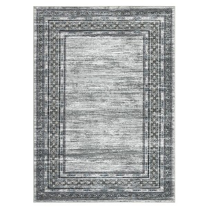 COZONY Washable Runner Rug for Kitchen Hallway Bathroom, Non-Slip Low Pile Neutral Carpet, Solid Border Laundry Room & Entryway Rug - 1 of 4