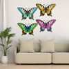 4pcs Hanging Butterflies Wall Sculpture,Multipurpose Colorful Wall Decor For Garden Yard Decoration - 3 of 4