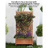 Raised Garden Bed on Wheels with Trellis, Large Outdoor Wood Planter Box for Climbing Plants, Vertical Planter with Drainage - 4 of 4