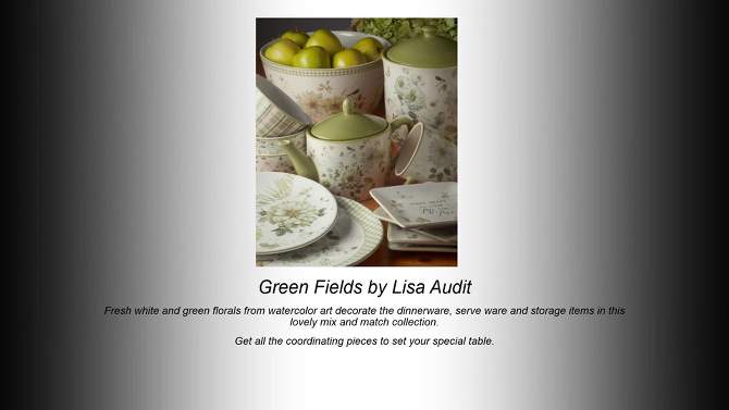 Set of 4 Green Fields Assorted Canape/Dining Plates - Certified International, 2 of 8, play video