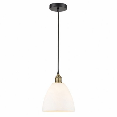 Edison Dome - 1 Light Cord Hung Mini Pendant In Industrial Style-12.25 Inches Tall and 9 Inches Wide