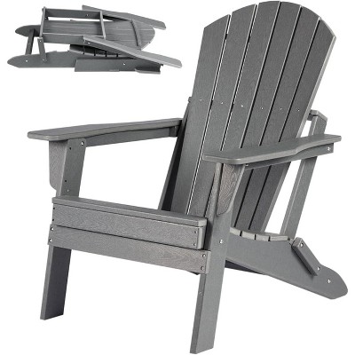 Oversized Folding Adirondack Chair– HDPE Weather-Resistant Outdoor Lawn Chair,Ideal for Patio, Fire Pit,Deck, Poolside Use