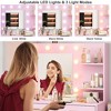 61" Make Up Vanity Desk with Mirror and Lights, 3 Lighting Modes Vanity Organizer with Adjustable Brightness - 4 of 4