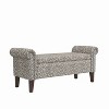CAVINAS Rectangular Polyester Storage Ottoman Bench,Upholstered Ottoman with Rolled Arms for Living Room,Bedroom - 2 of 4