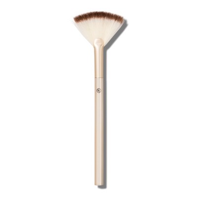 fan makeup brush