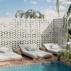 Dovelina Metal Outdoor Privacy Screen Freestanding Room Dividers Patio Decorative Screens - 2 of 4