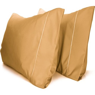 LuxClub 2 PC Performance Microfiber Solid Pillowcase Set