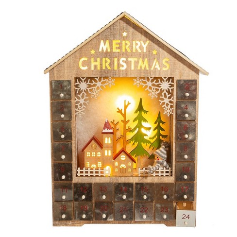 Kurt Adler 16-inch Battery-operated Led Christmas Advent Calendar House :  Target