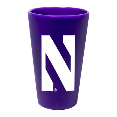 NCAA Northwestern Wildcats Silicone Pint Glass - 16oz