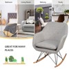 Tangkula Modern Fabric Rocking Armchair Accent Chair Recliner for Bedroom Living Room Grey - 4 of 4