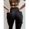 DOMETOUR High Waist Yoga Leggings with 4 Pockets,Tummy Control Workout Running Bottoms - 2 of 4