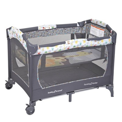Tanzania Grey Portable Nursery Center with Bassinet and Changing Station