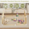 APRILSOUL Large Wooden Baby Playpen, Adjustable Gate for Toddler and Babies, Foldable Fence Baby Play Yard with Door - 2 of 4
