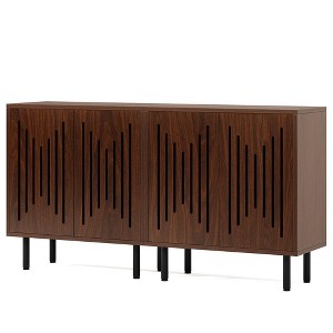Resenkos Sideboard Buffet, Kitchen Storage Cabinet,Sideboard Buffet, Set of 2 Storage Cabinet with Adjustable Shelves,Brown - 1 of 2