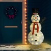 vidaXL Snowman Figure White Fabric Large Christmas Snowman Figure - 2 of 4