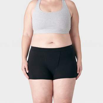 Thinx For All Women's Plus Size Moderate Absorbency High-waist Brief Period  Underwear - Gray 4x : Target