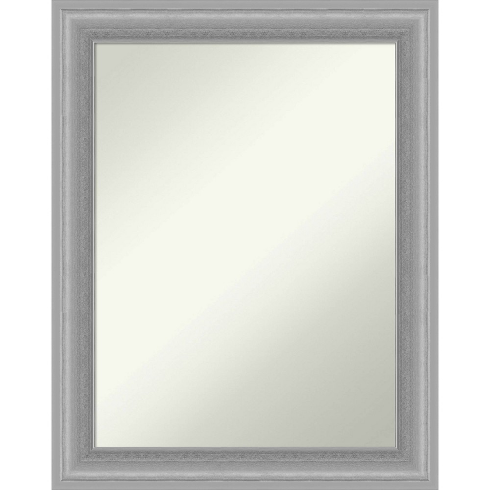Photos - Wardrobe 23"x29" Non-Beveled Peak Polished Nickel Narrow Bathroom Wall Mirror - Amanti Art: Includes Mounting Hardware