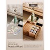 Acacia Wooden Tea Box Organizer with Drawer, Tea Chest for Tea Bags Storage, Wooden Tea Tray and Containers for Countertop Display - 4 of 4