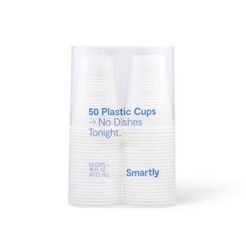 Clear Disposable Cup - 9 Fl Oz - 80ct - Smartly™ : Target