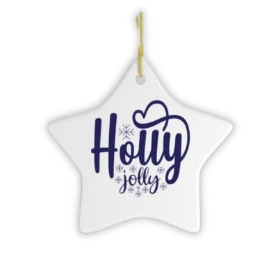 Holly Jolly Christmas Ornament| OrnamentallyYou