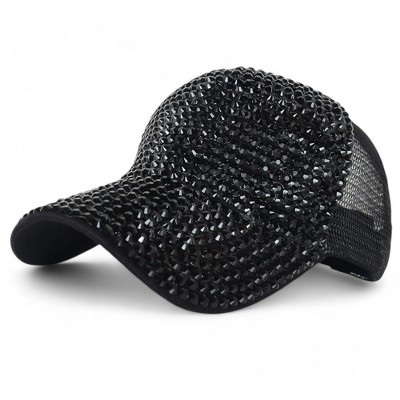 Alilang Sparkling Rhinestone Mesh Baseball Cap for a Glamorous Look